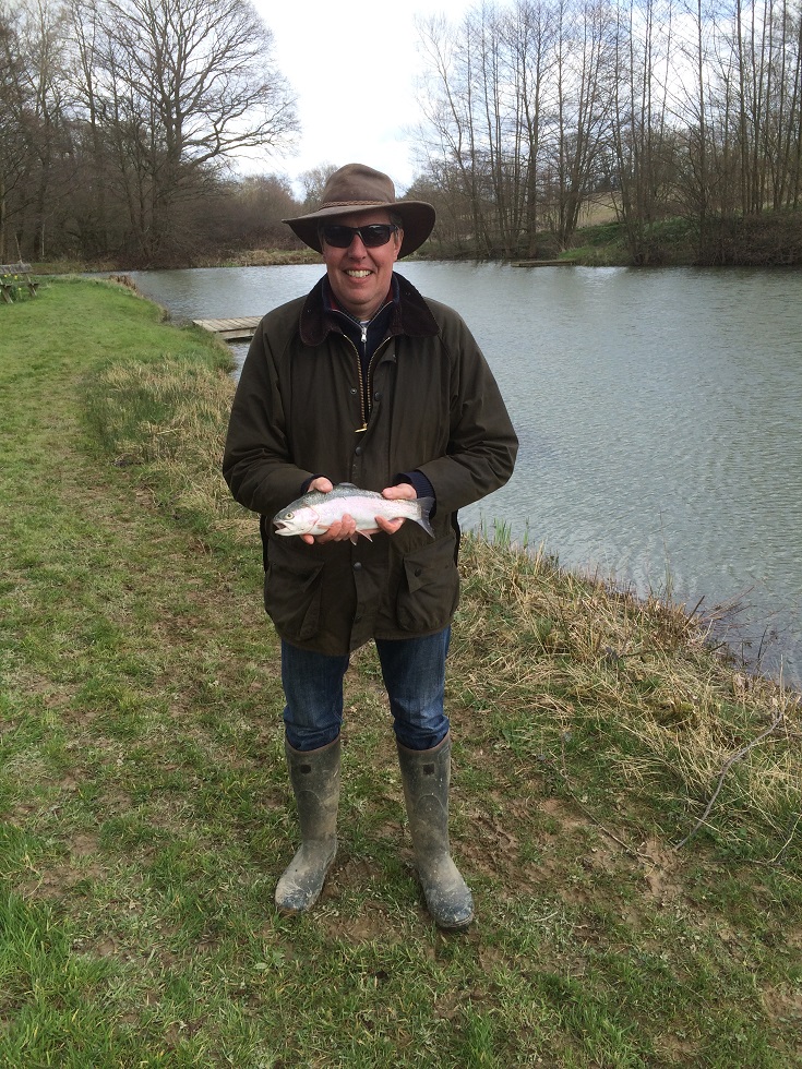 Marks first trout 30th March 2016